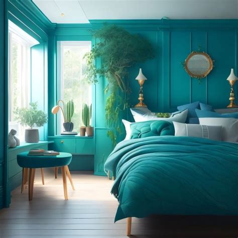 Blue Green Bedroom Design Ideas | Teal bedroom decor, Interior design ...