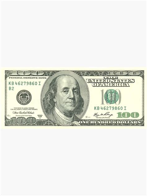 "100 dollar bill sticker" Sticker by JoeHHill | Redbubble