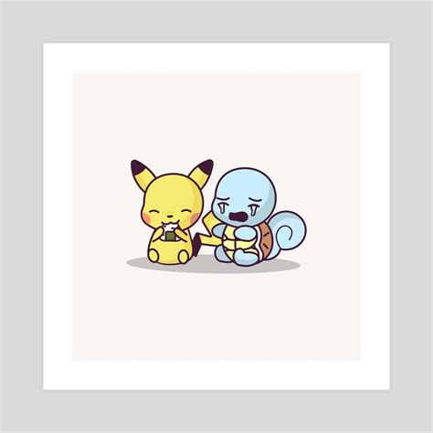 Pikachu & Squirtle, an art print by kkeopi - INPRNT