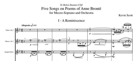 Poems of Anne Brontë for Mezzo-Soprano and Orchestra ~ BrontëBlog