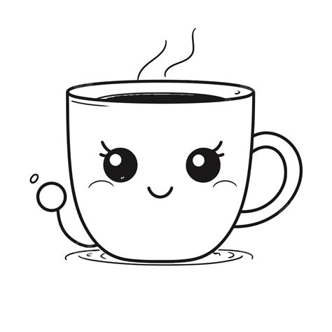 Cute Coffee Cup Coloring Page | My XXX Hot Girl