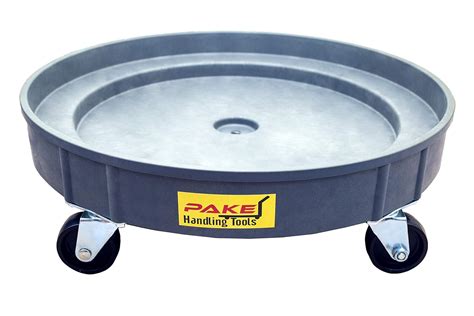 Barrel Dolly with Swivel Casters Wheel,Blue 30 Gallon and 55 Gallon Heavy Duty Plastic Drum ...