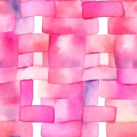 Premium AI Image | Watercolor pink blocks pattern ink effect paint ...