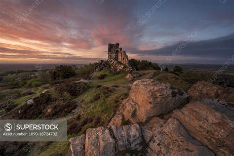 The Castle Folly at Mow Cop with amazing sky, Mow Cop, Cheshire, England, United Kingdom, Europe ...