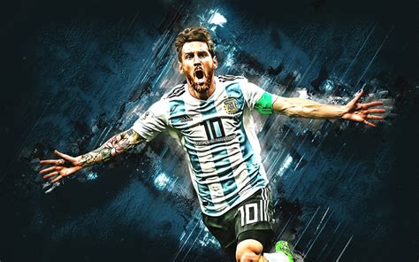 Download wallpapers Lionel Messi, grunge, Argentina national football ...