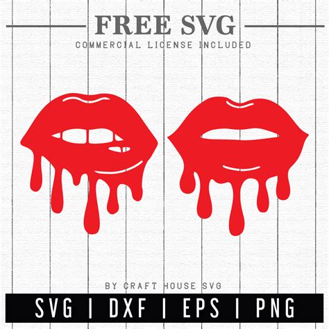 FREE Dripping lips SVG - Craft House SVG