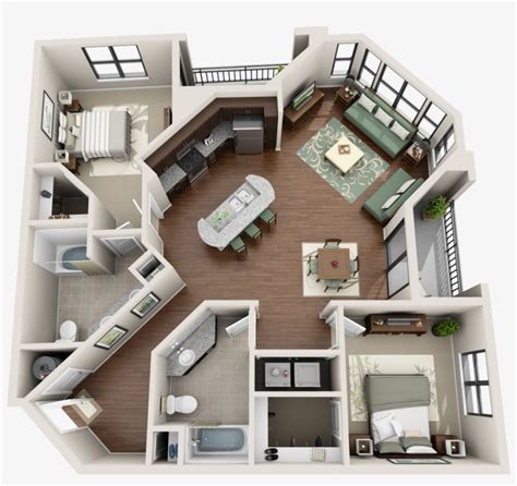 Studio Floor Plans 3D - floorplans.click