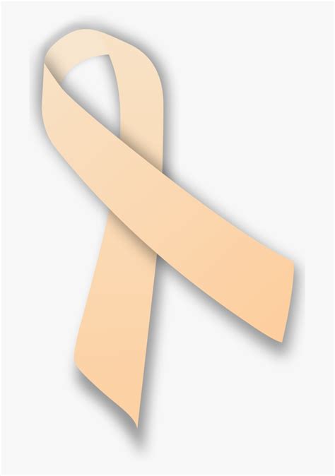 Uterine Cancer Peach Ribbon , Free Transparent Clipart - ClipartKey