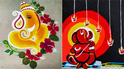 Rangoli Designs for Ganesh Chaturthi 2022: Beautiful and Colourful ...