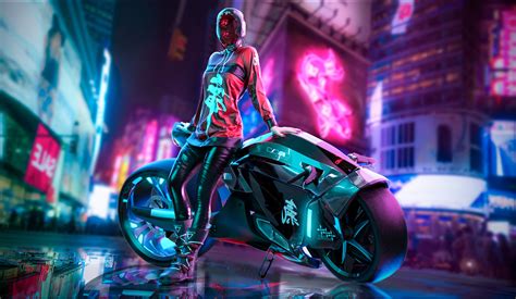 Bike Cyberpunk Wallpaper 5k