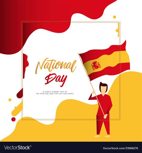 Happy spain national day template design Vector Image