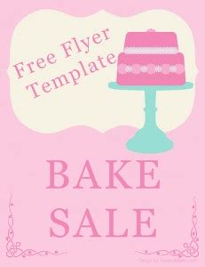 Free Bake Sale Flyer Template | Bake Sale Flyers – Free Flyer Designs