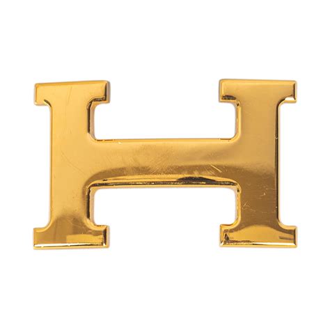 Hermes Gold Plated H Belt Buckle