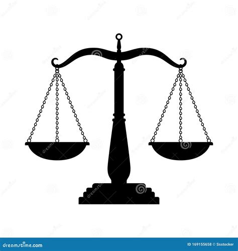 Balance Scales Black Icon. Judge Scale Silhouette Image, Trading Weight and Law Court Symbol ...