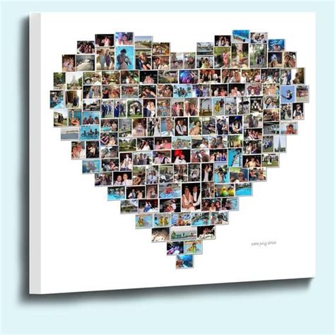 The best personalised heart shape photo collage available on | Etsy in 2021 | Heart shaped photo ...