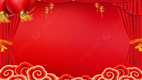 Atmospheric Red Chinese New Year Festive Background Design, Red ...