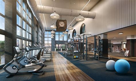 The 15 best gyms in NYC residential buildings | 6sqft | Home gym design, Apartment gym, Gym design