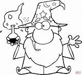 Coloriage  Magicien Fou Tenant Une Potion Magique Verte Coloriages à sketch template