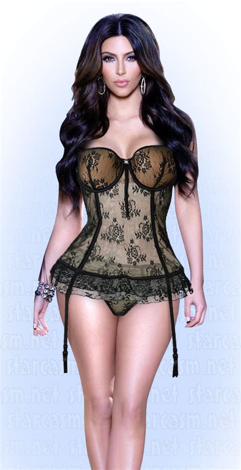 EXCLUSIVE PHOTOS Kim Kardashian models new luxury lingerie line ...