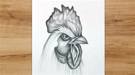 How to Draw a Rooster Head Step by Step | Pencil Drawing For Beginners - YouTube