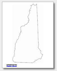 Printable New Hampshire Maps | State Outline, County, Cities