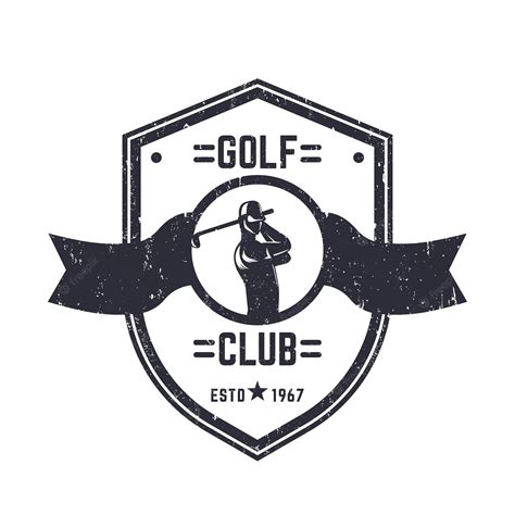 Premium Vector | Golf club vintage logo, emblem with golfer swinging, isolated over white ...