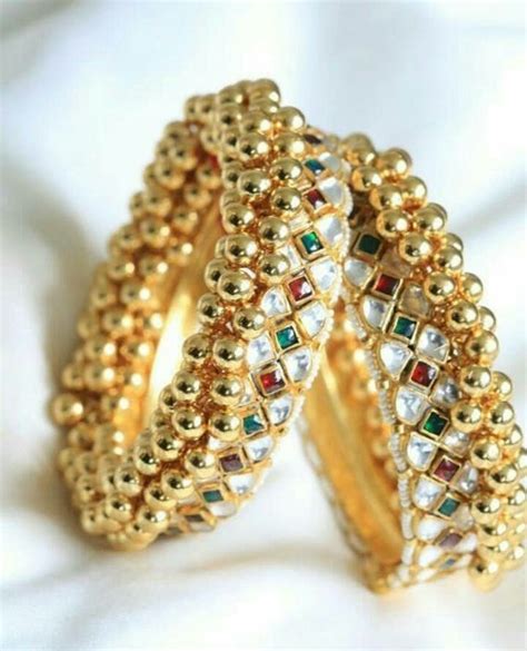 Kundan BanglesKundan BraceletsGold Plated Traditional | Etsy