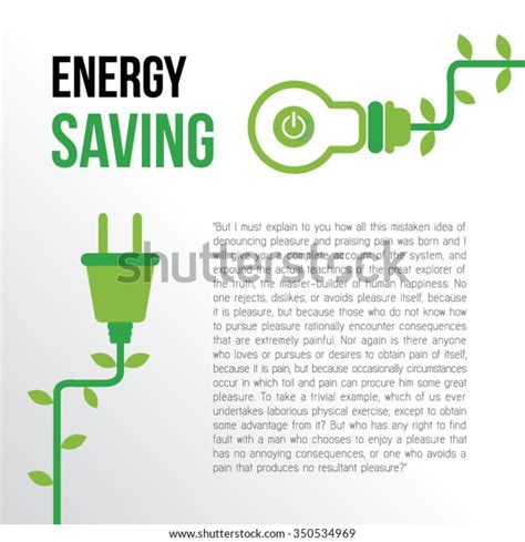 Energy Saving Background Stock Vector (Royalty Free) 350534969