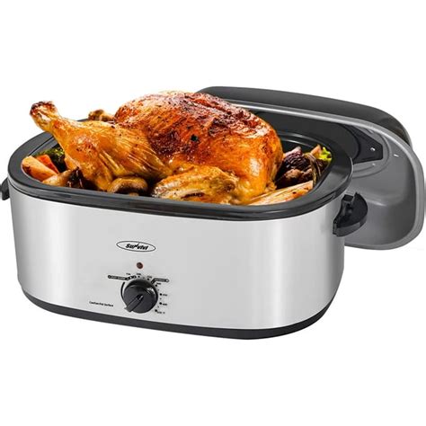 RoyalCraft 26 Quart Electric Turkey Roaster Oven with Visible & Self ...