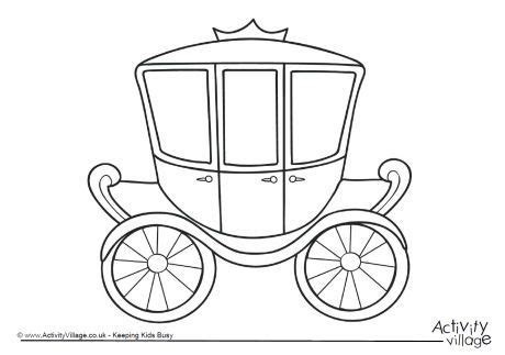 Carriage Colouring Page 2 | Family coloring pages, Family coloring ...