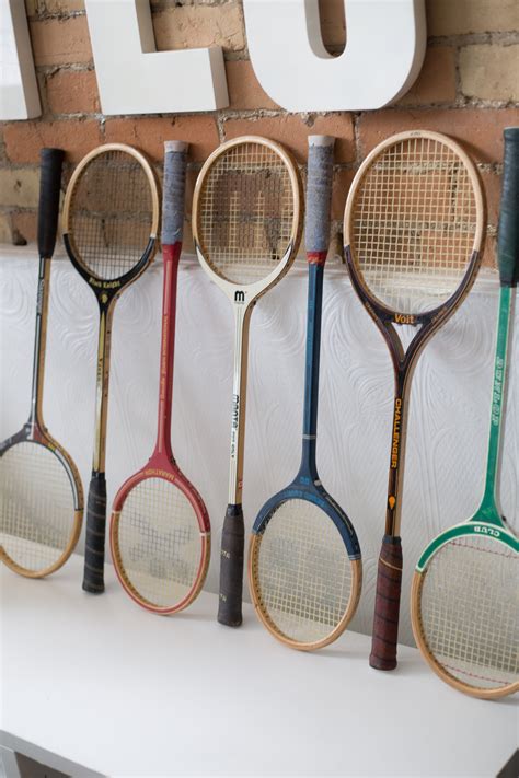 Vintage Wood Squash Racquets - Set of 7 Wooden Rackets - Retro Sports Decor - Girls or Boys Room ...