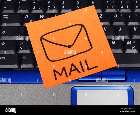 memo note on notebook, drawing mail Stock Photo - Alamy