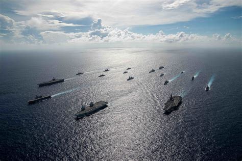 Multiple Allied Carrier Strike Groups Operate Together in 7th Fleet ...