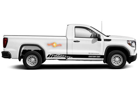 Racing rocker panel stripes vinyl decals stickers for GMC Sierra 1500