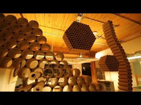 Cardboard Tube Wall Art Installation - DIY | Cardboard tube, Installation art, Installation