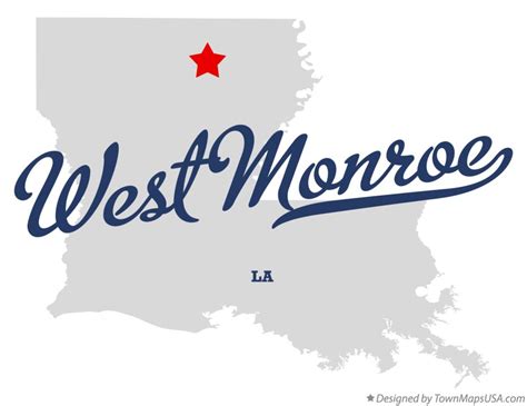 Map of West Monroe, LA, Louisiana