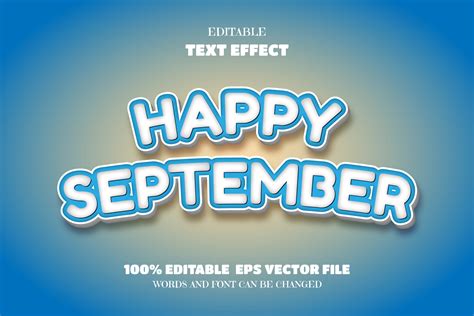 September Text, Editable Font Effect Graphic by Theyo Design · Creative Fabrica