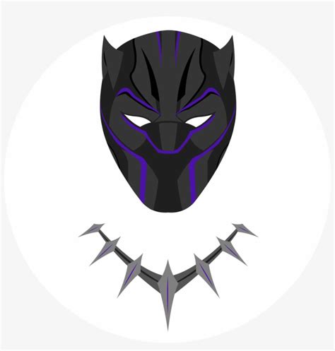 Black Panther Mask Black And White Transparent PNG - 1200x1200 - Free ...