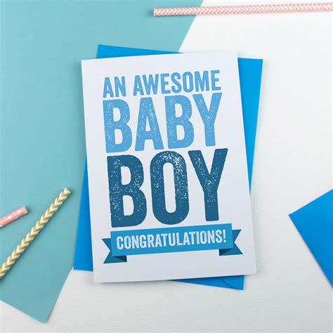 new baby boy congratulations card by a is for alphabet ...