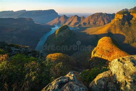 Three Rondavels and Blyde River Canyon at Sunset, South Africa 40 Stock ...