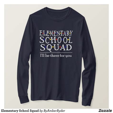 Elementary School Squad T-Shirt | Zazzle | School shirt designs, School tee shirts, School ...