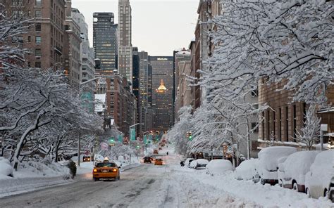 NY Winter Snow USA MacBook Pro Wallpaper Download | AllMacWallpaper