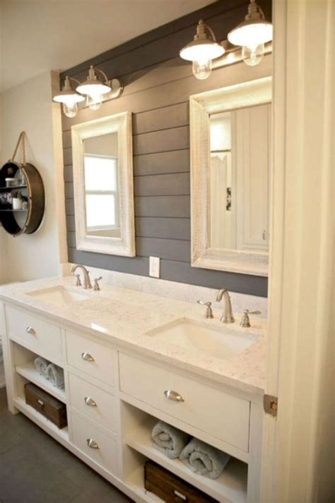 17 Beautiful and Modern Farmhouse Bathroom Design Ideas - Matchness.com