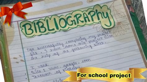 how to write bibliography for English project || bibliography for school project file - YouTube