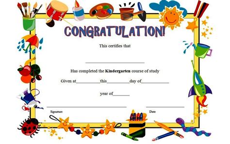 Kindergarten Diploma Free Printable