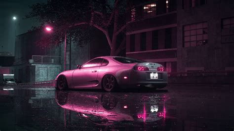 Neon Nights and Sleek Rides - Toyota Supra MK4 chill - backiee