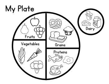 Easy Healthy Food Plate Drawing