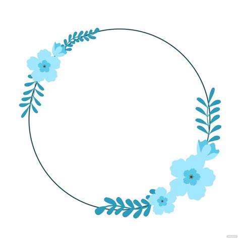 Round Floral Frame Clipart in Illustrator - Download | Template.net