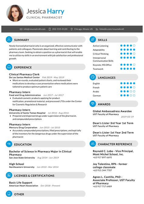 Clinical Pharmacist Resume Example in 2024 - ResumeKraft