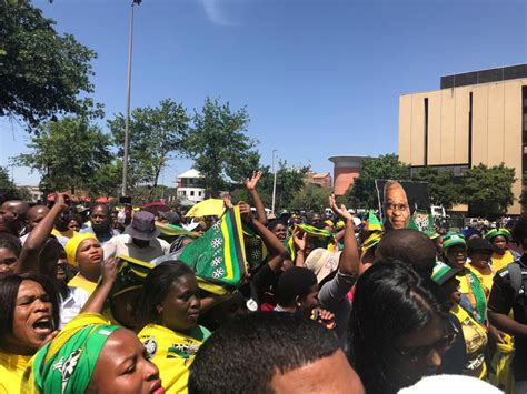 WATCH: Zuma appears in court, supporters gather outside